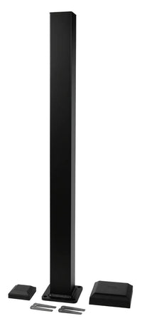 Aluminum 3x3x44 POST, black textured with cap, skirt