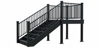 Prestige Aluminum 3' tall 6' wide stair rail kit satin black