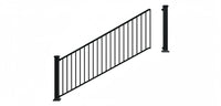 Prestige Aluminum 3' tall 6' wide stair rail kit satin black