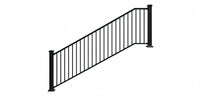 Prestige Aluminum 3' tall 6' wide stair rail kit satin black