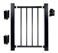 Prestige gate Post Kit 44"x 3", 2 post blk txt
