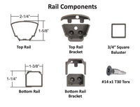 Prestige Level bracket - CUT KIT BLK TXT